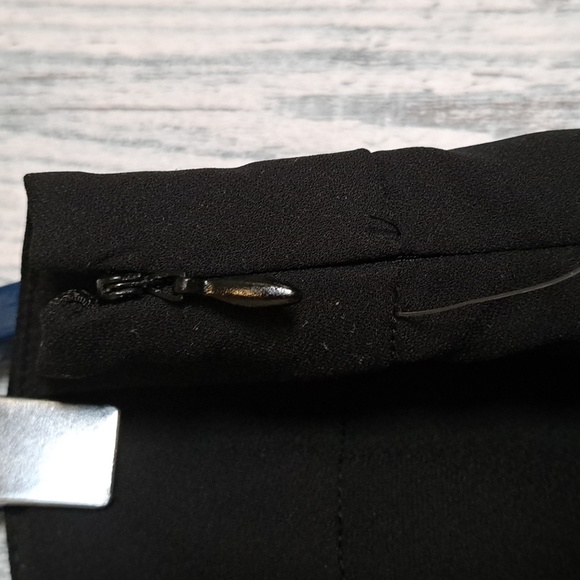 Anne Klein Chiffon Pleated Skirt 16 Black - Picture 3 of 8